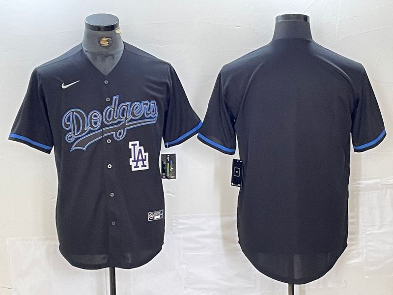 Men Los Angeles Dodgers Blank Black Fashion Edition 2024 Nike Game MLB Jersey style 2